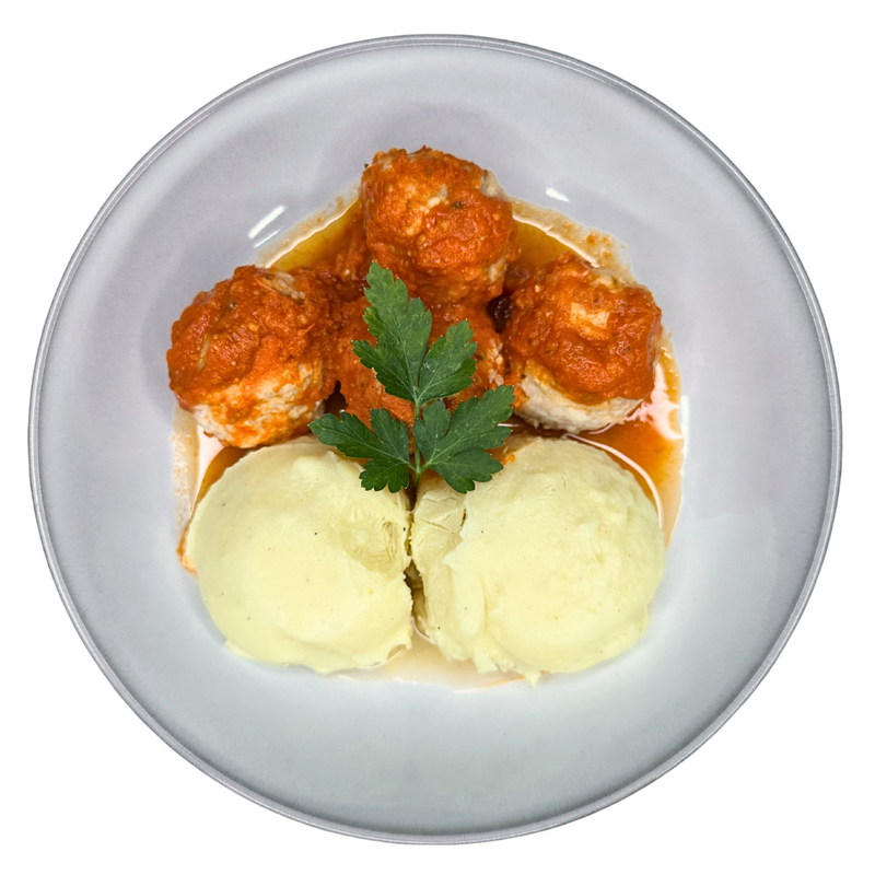 Almôndegas de Aves com Puré de Batata - 350g